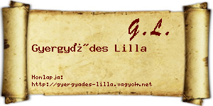 Gyergyádes Lilla névjegykártya